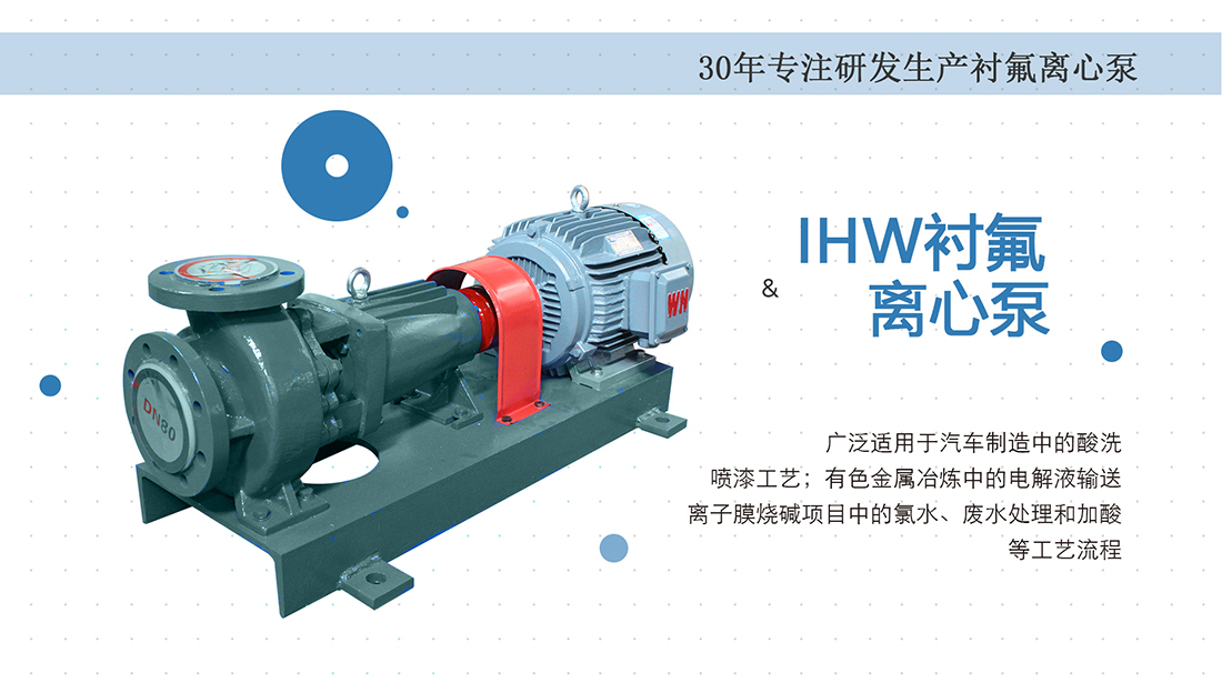 IHW新一代氟塑料离心泵概述